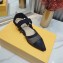 Fendi Colibri Tech Mesh Slingbacks Sabots Flats Black 2020