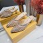 Fendi Heel 5.5cm Colibri Tech Mesh Slingbacks Sabots Rhinestone Embroidery Nude 2020