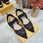 Fendi Colibri Tech Mesh Slingbacks Sabots Flats Rhinestone Embroidery Black 2020