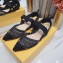Fendi Colibri Tech Mesh Slingbacks Sabots Flats Rhinestone Embroidery Black 2020