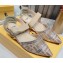 Fendi Colibri Tech Mesh Slingbacks Sabots Flats Rhinestone Embroidery Nude 2020