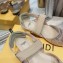 Fendi Colibri Tech Mesh Slingbacks Sabots Flats Rhinestone Embroidery Nude 2020
