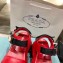 Prada Pegasus Strap Sandals Red 2020