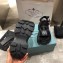 Prada Pegasus Strap Sandals Black 2020