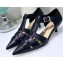 Dior Sauvage Heel 3.5cm Calfskin Pumps Black 2020