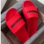 Balenciaga 3D Logo Piscine Pool Slide Sandals Red 2020
