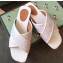 Gucci GG Canvas Cross-strap Slide Sandals White 2020