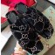 Gucci GG Velvet Cross-strap Slide Sandals Black 2020
