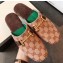 Gucci Horsebit Rounded Toe GG Canvas Slippers Beige 2020