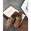 Gucci Horsebit Rounded Toe GG Canvas Slippers Coffee 2020