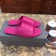 Balenciaga Oval Embossed Logo Mules Sandals Fuchsia 2020
