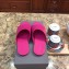 Balenciaga Oval Embossed Logo Mules Sandals Fuchsia 2020