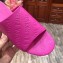 Balenciaga Oval Embossed Logo Mules Sandals Fuchsia 2020