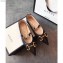 Gucci Chain Leather Ballet Flats with Horsebit 621161 Black 2020