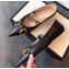 Gucci Chain Leather Ballet Flats with Horsebit 621161 Black 2020