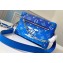 Louis Vuitton Sky Blue and Cloud White Mini Soft Trunk Bag 2020