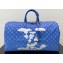 Louis Vuitton Sky Blue and Cloud White Keepall Bandouliere 50 Bag 2020