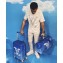 Louis Vuitton Sky Blue and Cloud White Keepall Bandouliere 50 Bag 2020