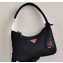 Prada Re-Edition 2000 Nylon Mini Hobo Bag 1NE515 Black/Red Logo 2020