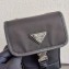 Prada Nylon and Saffiano Mobile Phone Case with Shoulder Strap 2ZH109 Black 2020