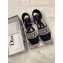 Dior Granville and Embroidered Cotton Lace-up Espadrilles Sandals Dark Blue 2020