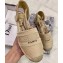 Dior Granville and Embroidered Cotton Lace-up Espadrilles Sandals Beige 2020
