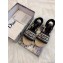 Dior Granville and Embroidered Cotton Lace-up Espadrilles Flat Sandals Black 2020