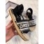 Dior Granville and Embroidered Cotton Lace-up Espadrilles Flat Sandals Black 2020