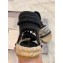 Dior Granville and Embroidered Cotton Lace-up Espadrilles Flat Sandals Black 2020