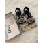 Dior Granville and Embroidered Cotton Lace-up Espadrilles Flat Sandals Dark Blue 2020