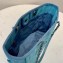 Chanel Striped Deauville Small Shopping Bag A67001 Turquoise Green 2020