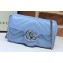 Gucci Leather GG Marmont Super Mini Shoulder Bag 476433 Pastel Blue 2020