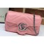 Gucci Leather GG Marmont Super Mini Shoulder Bag 476433 Pastel Pink 2020