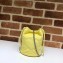 Gucci Leather GG Marmont Double G Mini Bucket Bag 575163 Pastel Yellow 2020
