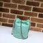 Gucci Leather GG Marmont Double G Mini Bucket Bag 575163 Pastel Green 2020