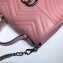Gucci Leather GG Marmont Small Top Handle Bag 498110 Pastel Pink 2020