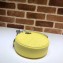 Gucci Leather GG Marmont Mini Round Shoulder Bag 550154 Pastel Yellow 2020