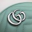 Gucci Leather GG Marmont Mini Round Shoulder Bag 550154 Pastel Green 2020