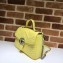 Gucci Leather GG Marmont Small Top Handle Bag 498110 Pastel Yellow 2020