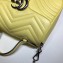 Gucci Leather GG Marmont Small Top Handle Bag 498110 Pastel Yellow 2020