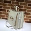 Gucci 1955 Horsebit Medium Tote Bag 621144 Leather White 2020