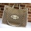 Gucci 1955 Horsebit Large Tote Bag 623695 GG Canvas White 2020