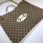 Gucci 1955 Horsebit Large Tote Bag 623695 GG Canvas White 2020