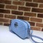 Gucci Leather GG Marmont Small Shoulder Camera Bag 447632 Pastel Blue 2020