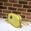 Gucci Leather GG Marmont Small Shoulder Camera Bag 447632 Pastel Yellow 2020