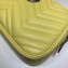 Gucci Leather GG Marmont Small Shoulder Camera Bag 447632 Pastel Yellow 2020
