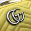 Gucci Leather GG Marmont Small Shoulder Camera Bag 447632 Pastel Yellow 2020