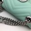 Gucci Leather GG Marmont Mini Shoulder Bag 446744 Pastel Green 2020