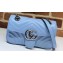 Gucci Leather GG Marmont Mini Shoulder Bag 446744 Pastel Blue 2020