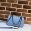 Gucci Leather GG Marmont Mini Shoulder Bag 446744 Pastel Blue 2020